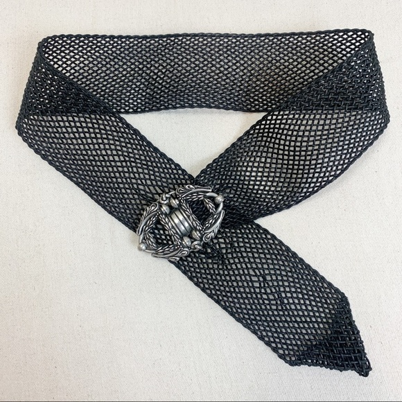 Vintage 80s Fahrenheit wide woven linen Belt main image 7